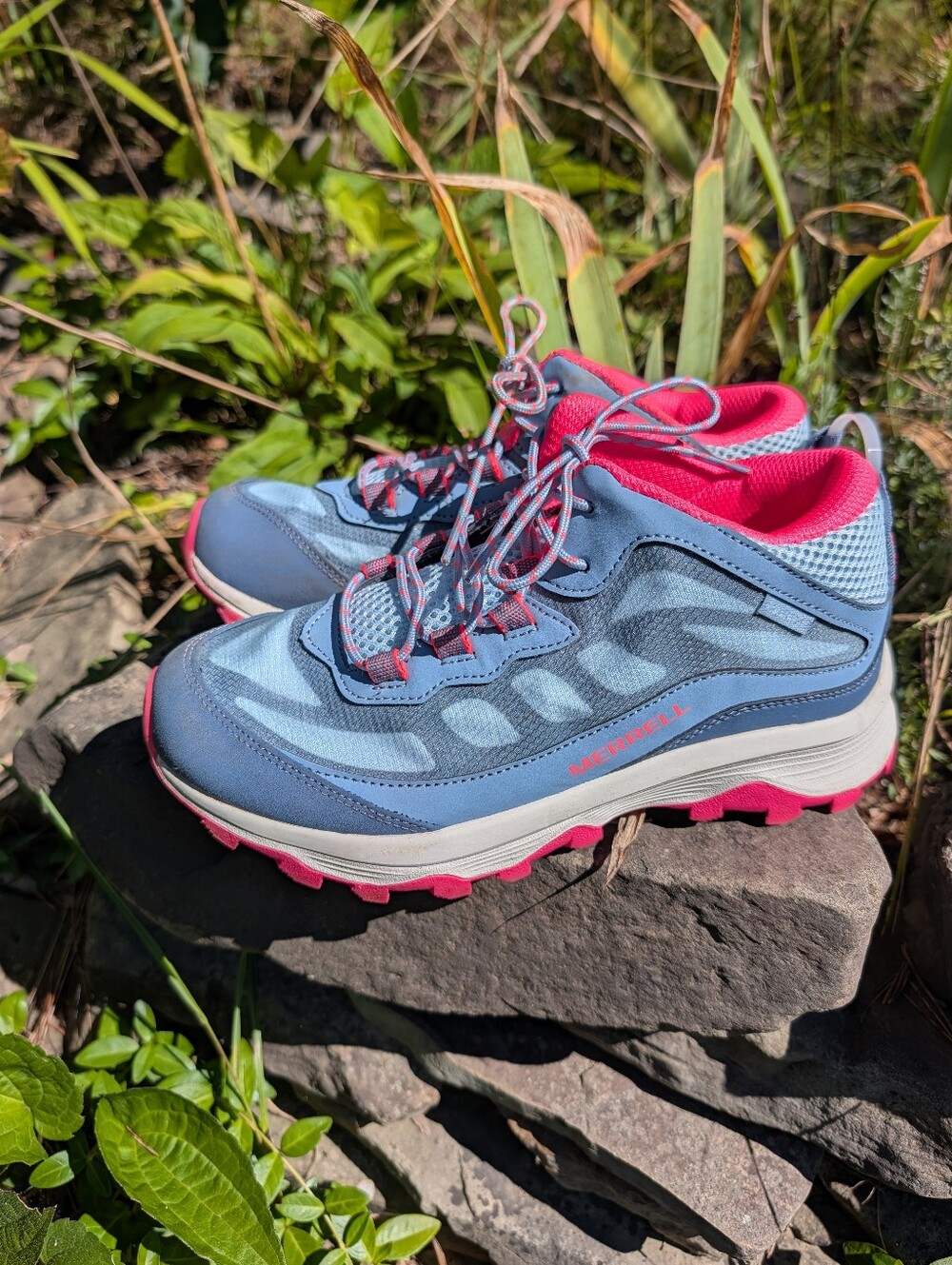 Women's Merrell Pink & Purple Trail Hiking Boots Size 5